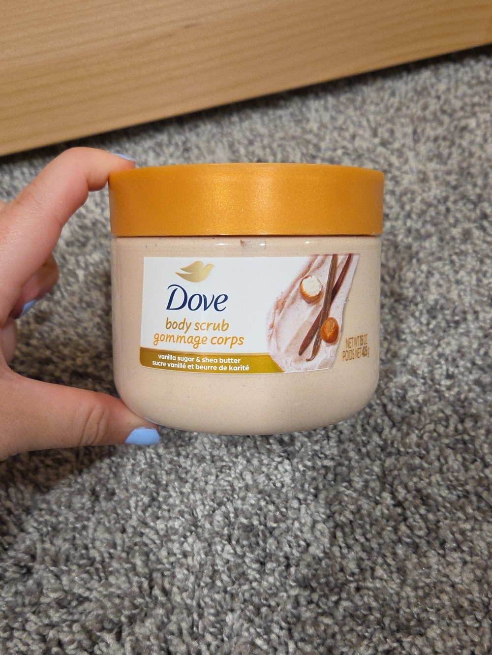 Dove Vanilla Sugar and Shea Butter 15 oz Body Scrub New